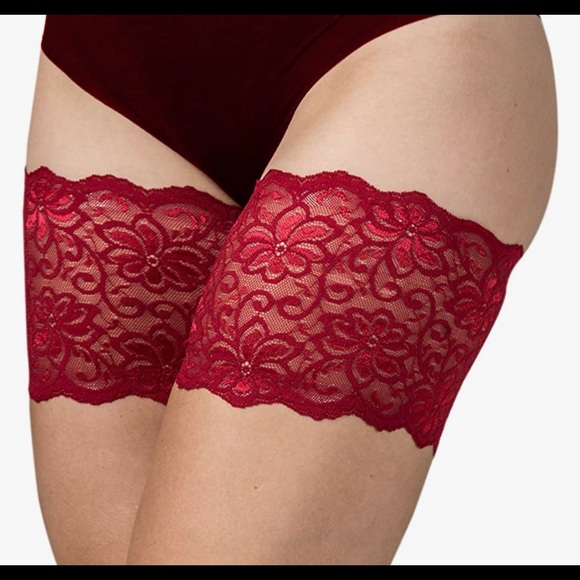 Bandelettes, sexy red thigh guards, size “C” 25”-26” - Picture 2 of 5